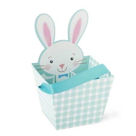 Way To Celebrate Sq Pail White Bunny