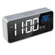 thumbnail image 3 of Fiudx Reloj Despertador con Espejo y Bluetooth, Pantalla Led Multifuncional, Carga Usb, Radio Fm, Audio Auxiliar, Bluetooth 5.0, Gran Capacidad, 8 Horas de Autonomía, para Casa y Oficina, Blanco, 14,, 3 of 6
