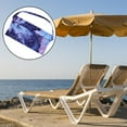 thumbnail image 4 of Funda de toal tumbona de pya, toal de microfibra suave para funda de piscina con bolsillos terales mbona de p Azul Soledad Toallas de playa tumbona, 4 of 10