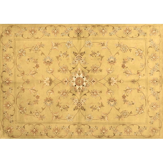 Ahgly Company Indoor Rectangle Abstract Brown Contemporary Area Rugs, 2' x 4'