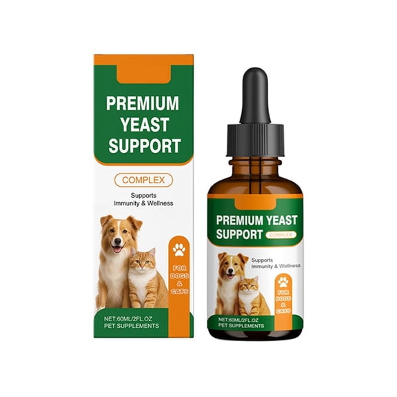 Pet Skin Care Drops, Natural Herbal Formula with Coptis & Marshmallow Extracts, Soothes Skin, Supports Immunity for Dogs & Cats, 60ml