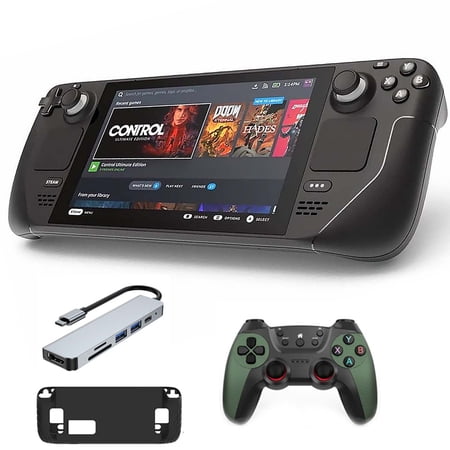 Valve Steam Deck OLED 2TB Handheld Gaming Console, 1280 x 800 LCD Touchscreen Display, Bundle Accessories