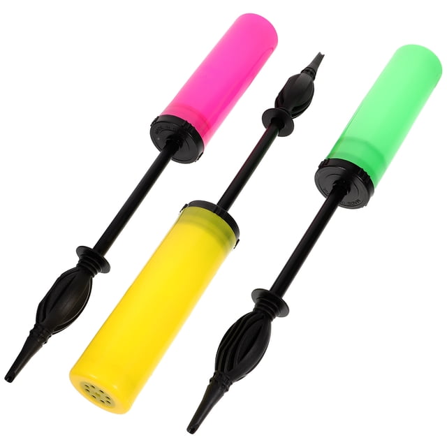 KONTONTY 3Pcs Portable Balloon Pump Hand Held Manual Inflator Two Way Action for Games