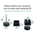 thumbnail image 2 of Unique Bargains Leveling Feet 40 x 40mm Square Insert Adjustable Leveler for Table 4 Sets, 2 of 7