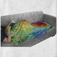 thumbnail image 6 of Abstract Soft Flannel Fleece Blanket, Colorful Puzzle Pieces Fractal Children Hobby Activity Leisure Toys Cartoon Image, Cozy Plush for Indoor and Outdoor Use, 50" x 60", Multicolor, by Ambesonne, 6 of 6