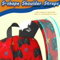 thumbnail image 5 of Game Controller Red Pattern 17" School Backpacks for Teens,Waterproof Oxford Fabric,S-Shape Padded Straps for School,Travel,Hiking,Camping, 5 of 6