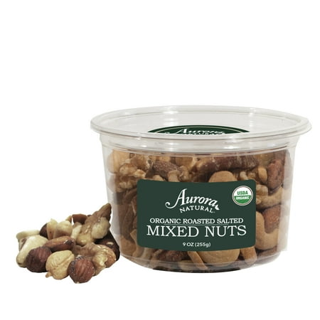 Aurora Salt - Aurora Natural Organic Mixed Nuts, Salted, 9 Oz