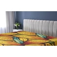 thumbnail image 5 of Ambesonne Botanical Fitted Sheet, Autumn Leaves Repeated, Twin Size, Mustard and Vermilion, 5 of 5