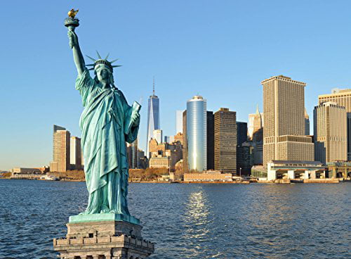 Statue of Liberty in Harbor With New York City Skyline Phone Card $10 