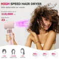 thumbnail image 6 of 5 in 1 Hot Air Styler Wrap High Speed Hair Dryer Auto Curler Volumizing Brush Frizz Free Straightening Hair Styling Tool with Travel Bag for Travel Home Use Pink, 6 of 6