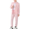 thumbnail image 4 of Coerni Boys Plaid Formal Blazer Lightweight Button-Down Suit Jacket with Flap Pockets Toddler & Teen School Sport Coats Wedding & Graduation, 4 of 5