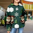 thumbnail image 2 of XQYLOS Christmas Sweatshirt for Girls - Santa Claus Star Tree Graphic Crewneck Holiday Par𝗍y Tops Festive Funny Xmas Sweater Red Green, 2 of 7