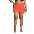 thumbnail image 3 of Lands' End Women's Plus Size 3" Quick Dry Elastic Waist Board Shorts Swim Cover-up Shorts with Panty, 3 of 3