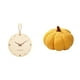 thumbnail image 1 of Reloj de pared decorativo para sala de estar, almohada de calabaza de Halloween, cojín de calabaza, silencioso, material de madera y felpa, adecuado p, 1 of 8