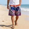thumbnail image 3 of Lerpwige Fashion Beach Shorts Elastic Waist Quick Dry Shorts 3D Print for Men, 3 of 10