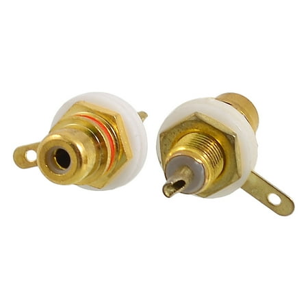 Rca Chassis Socket - Unique Bargains RCA Female Soldering Chassis Receptacle Socket Connector 2 Pcs