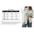 thumbnail image 4 of Chouyatou Women's Flannel Button Down Fleece Jacket Fall Fuzzy Plaid Blouse Jacket Winter Lightweight Coats, 4 of 5
