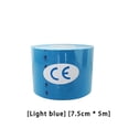 thumbnail image 4 of Yuarrent Cinta de kinesiología elástica de algodón terapéutica atlética impermeable venda de seguridad deportiva soporte muscular cinta Accesorios para máquinas de ejercicios azul claro 7.5 cm x 5 m, 4 of 6