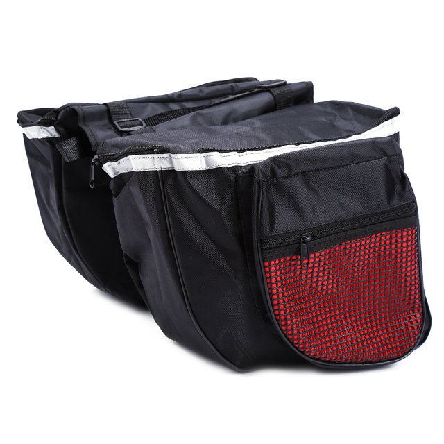 25L bicicleta de ciclismo estante trasero asiento trasero portador maletero doble bolsa de Alforja