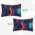 thumbnail image 3 of Haiem Pillowcase for Hair and Skin Queen - Neon City Map Printed Soft Pillowcase with Envelope Closure-16"x24", 3 of 8