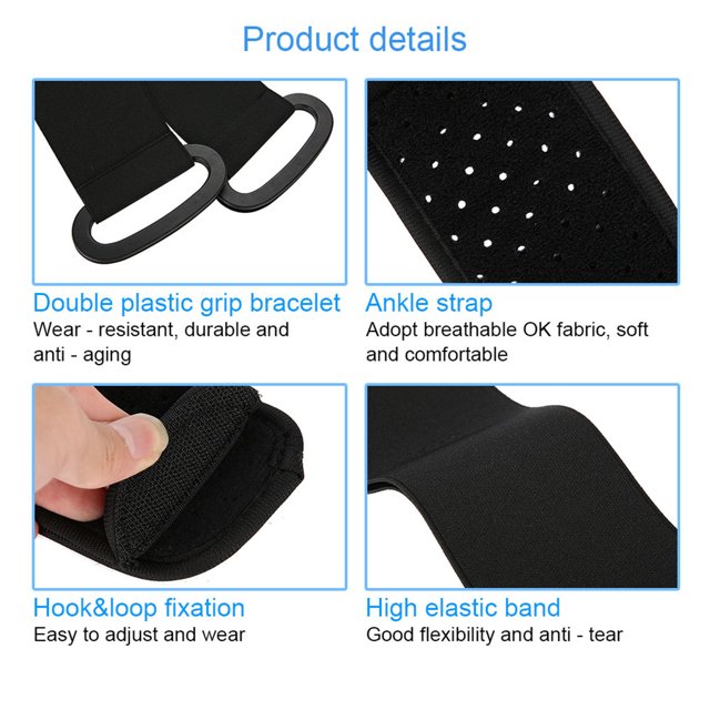 Ankle Training Strap, Double Plastic Grip Bracelet Breathable OK Fabric Easy to Operate for Foot Drop and Achilles Tendon Rupture Rehabilitation