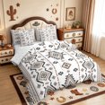 thumbnail image 2 of meiyoeat Warm Aztec 7-Piece Twin Bedding,Bohemian Tribal Bedding Comforter Set For Boys,Black Brown White,Reversible, 2 of 7