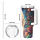 thumbnail image 5 of Taza de hielo Ariel de 40 oz con asa, taza aislada duradera que mantiene las bebidas calientes o frías, para deportes al aire libre, fitness, gran capacidad, talla única., 5 of 8