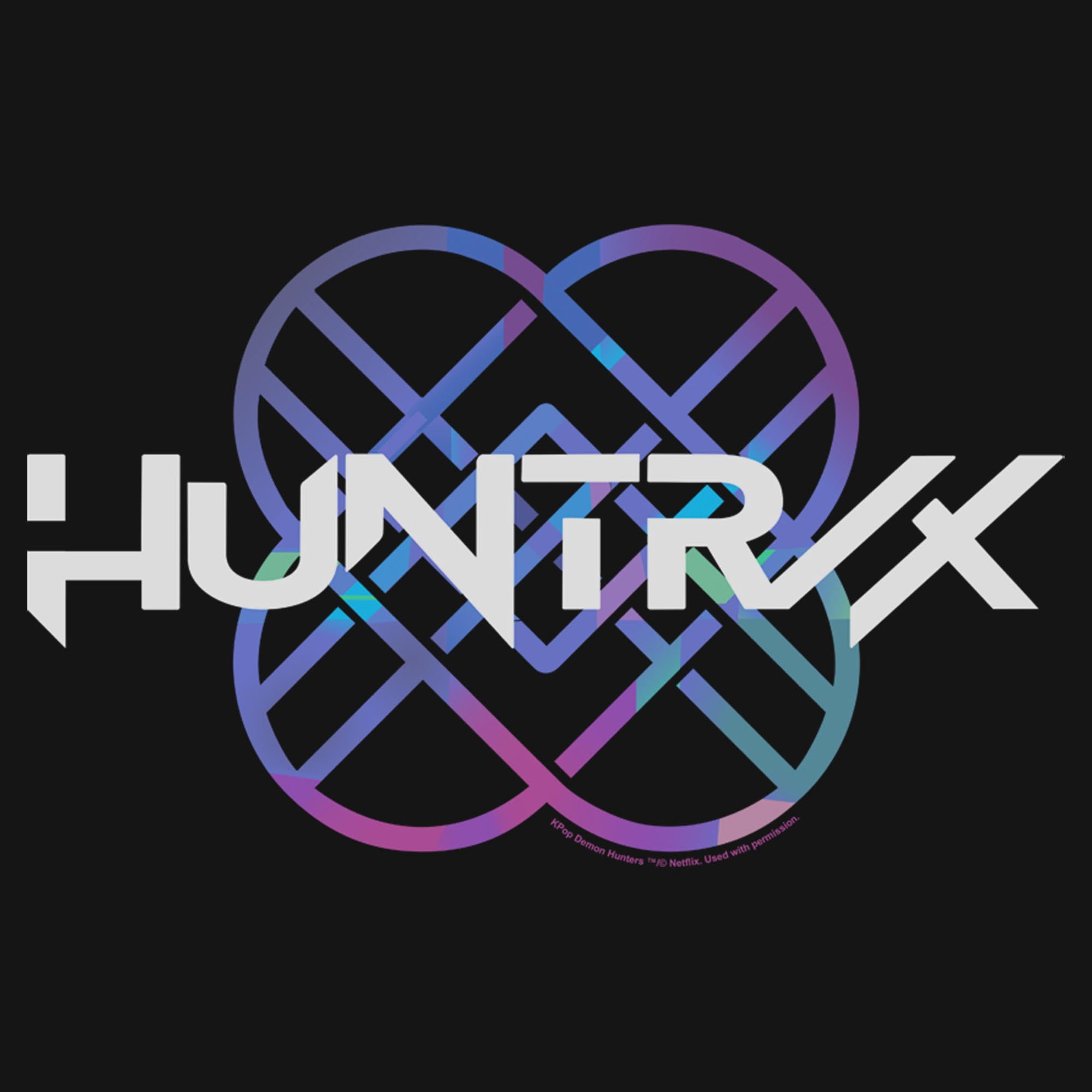 Juniors KPop Demon Hunters Super Stars Holographic Logo Sweatshirt