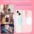 thumbnail image 2 of Design for iPhone 15 Case Magnetic[Compatible with Magsafe], Liquid Silicone Soft Gel Rubber Slim Cover with Cloth Lining Phone Case for Apple iPhone 15 6.1", Pink Sand, 2 of 8
