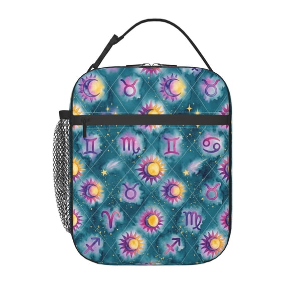 Sun And Moon Lunch Box Reusable Insulated Totes Lunch Bag Thermal Cooler For Men Women Beach Travel Office Work Picnic