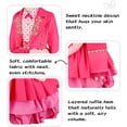 thumbnail image 2 of Satmonnus G'irls Pink Princess Dress Costumes, K'ids Pink Costume Contains Coat, Dress, Waist Belt, Heart Bag & Chain for Cosplay, Halloween Christmas Birthday Cosplay Party, 2 of 7