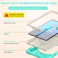 thumbnail image 6 of Samsung Galaxy Tab A7 Lite 8.7 inch Case 2021 SM-T220/T225/T227 for Kids with Carrying Shoulder Strap Hand Strap, Dteck Heavy Rugged Shockproof Impact Resistant Cover with Rotating Stand,Mint, 6 of 10