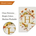thumbnail image 5 of Monogram Letter H Fall Initial Garden Flag 12x18 Double Sided Burlap, Small Vertical Welcome Floral Sunflower Family Last Name Flag Outdoor Outside Decoration (ONLY FLAG), 5 of 6