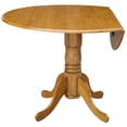 thumbnail image 4 of Pemberly Row - Table à Manger Ronde 42 Pouces en Bois avec Double Abattant Finition Chêne, 4 of 9