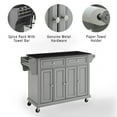 thumbnail image 5 of Crosley Furniture Wood Granite Top Kitchen Cart in Gray/Black, 5 of 6