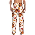 thumbnail image 3 of Picia Thanksgiving Turkey Leaves Mens Soft Woven Cotton Elastic Waistband Sleep Pajama Pant Lounge Sleep Pant With Pockets And Drawstring-Large, 3 of 9