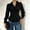 Black, variant on IUYRTFE Women's Button Down Peplum Shirt Long Sleeve Collared Slim Fit Elegant Workwear Blouse