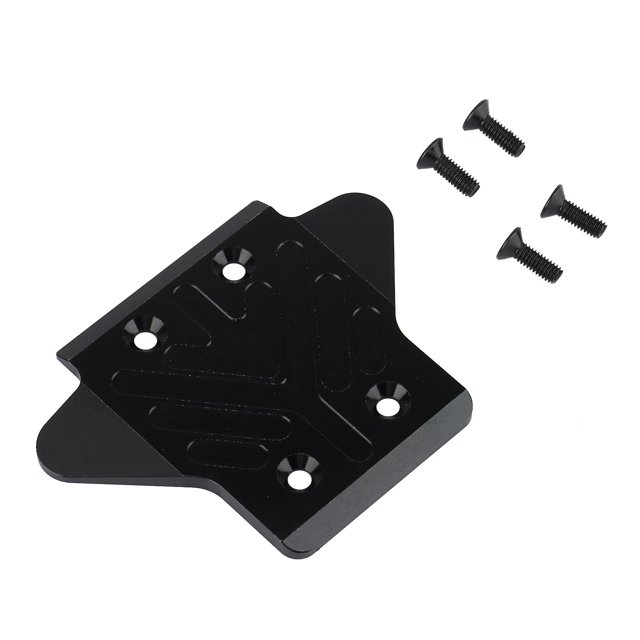 Placa inferior trasera de metal, cubierta protectora, placa deslizante para Arrma, negro Afortunado Sencillez