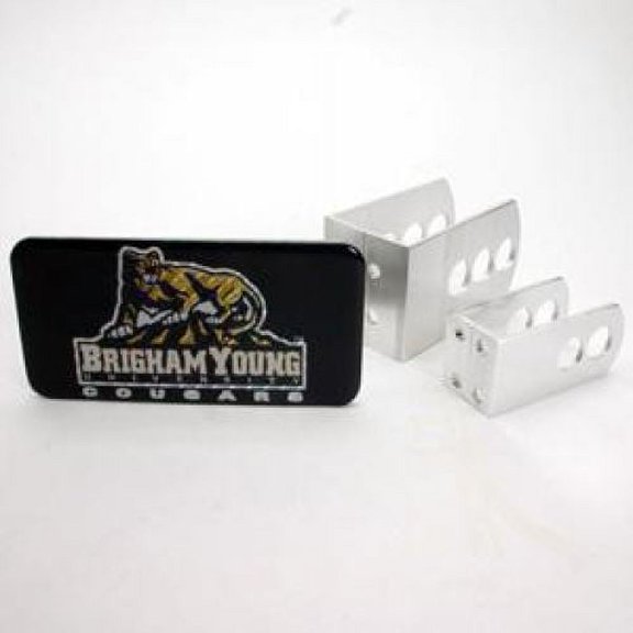 Byu Cougars Metal Universal Hitch Receiver W/domed Emblem - Blue Background