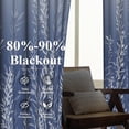 thumbnail image 4 of Mizhona Blue Gradient Blackout Curtains Set of 2 84 inch length for Bedroom,Omber Printed Windom Drapes Curtains for Living Room, 4 of 7