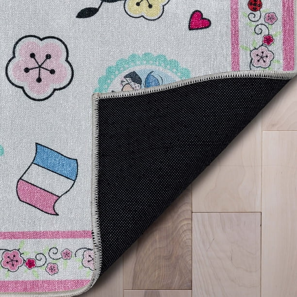Well Woven Miraculous Ladybug Rose Border Multi 6' x 9' Area Rug