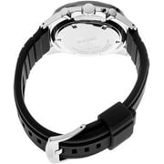 Seiko Men’s Stainless Steel Japanese Quartz Silicone Strap, Casual Watch, Black Model: SSB347