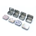 thumbnail image 3 of Caja de almacenamiento abatible de color, caja pequeña de hojalata para postales, dulces, mini lata, horquilla, joyería, caja de papel para notas, 3 of 5