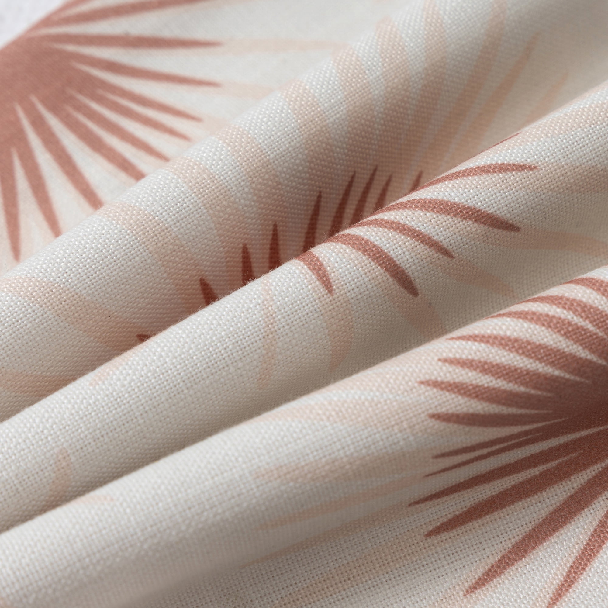 Ox Bay Olympia 22" x 22" Red/White Palm Leaf Tropical Indoor/Outdoor Decorative Throw Pillow Cover