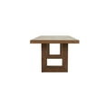 thumbnail image 3 of 94 Inch Modern Dining Table with Concrete Laminate Top, Brown U Legs, White, 3 of 5