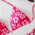thumbnail image 3 of Women's Triangle Bikini Set Halter String Two Piece Swimsuit Brazillian Bathing Suit Cheeky Cute Swimwear (Hot Pink,L), 3 of 7