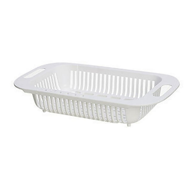 WHEANG Kitchen Retractable Sink Drain Basket Multi Functional Fruit And Vegetable Cleaning Basket Drain Dish Rack Plastic Rack