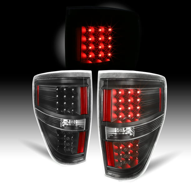 Fit Black 2009-2014 Ford F150 F-150 LED Tail Lights Lamps 2010 2011 2012  2013