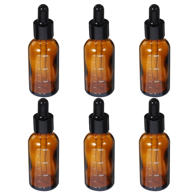 Shisuyan 6 Pcs Glass Dropper Bottles Essential Oil Bottles With Eye Droppers Perfume Sample Bottles Cosmetics Containers For Essential Oils Liquids 30ml