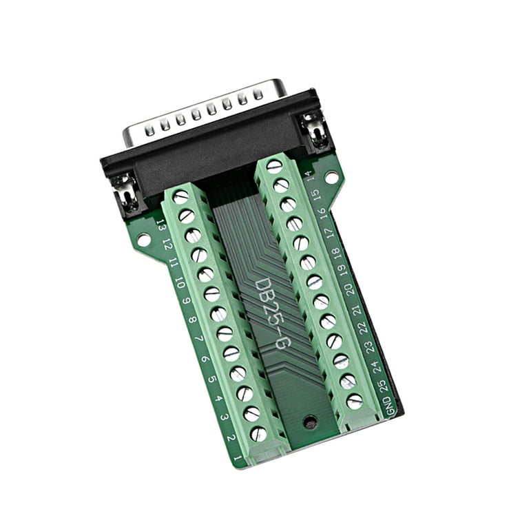 DB25 Female Breakout Board - 25-Pin D-SUB Connector PCB Terminal Adapter